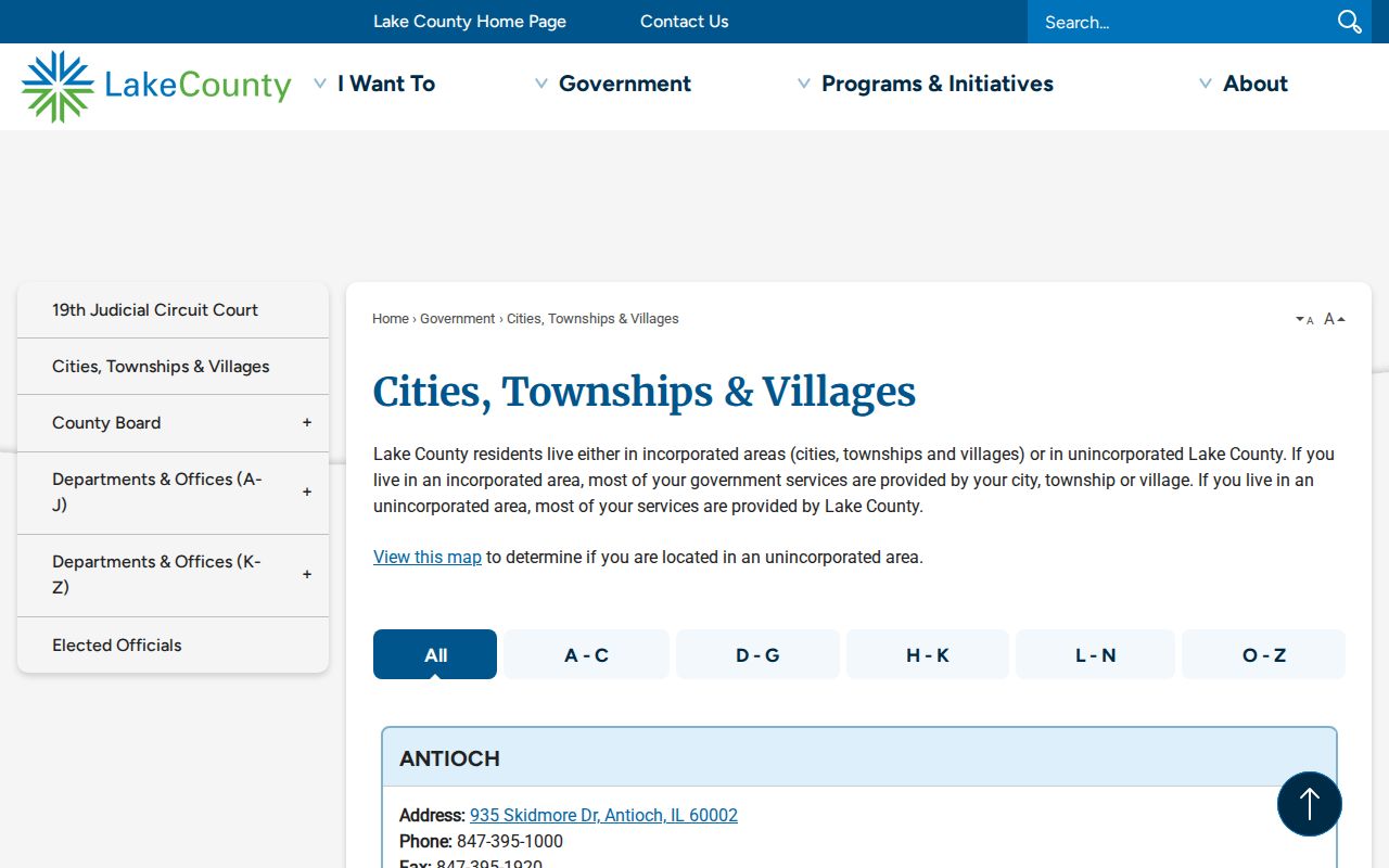 Highland Park ZIP code directory and Lake County municipality geography